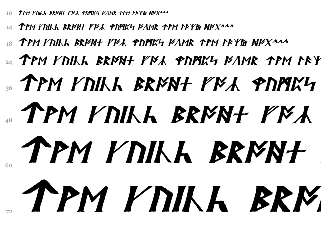 Britannian font waterfall